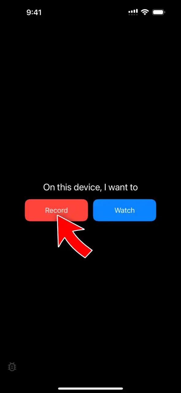 Tap Record in VlogMonitor